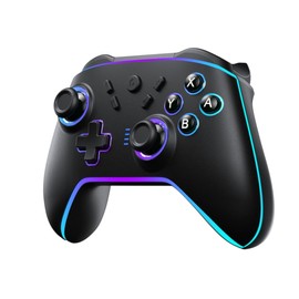 CSWXIO Switch Controllers Compatible with Switch/Lite/OLED, Wireless Pro Controller with RGB LED, Programmable, Turbo, Dual Vibration
