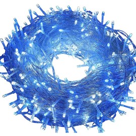 DOSYU Series de Luces Navideñas 500 LEDs Longitud de 25 Metros con Cambio de 8 Efectos de Iluminación (500LEDs 25M, Azul)