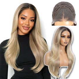 Lace Front Wig, Curtain Bangs & Flipped Out Layers Glueless Wig