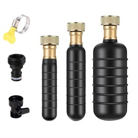 Drain Cleaning Bladder- Fits 1" to 2" Pipes, 3/4" Hose Thread Valve,Ideal for Sinks, Showers, Tubs & Sewer Lines, Rubber, Easy Daily Use, Cold Water Only (3Pc)