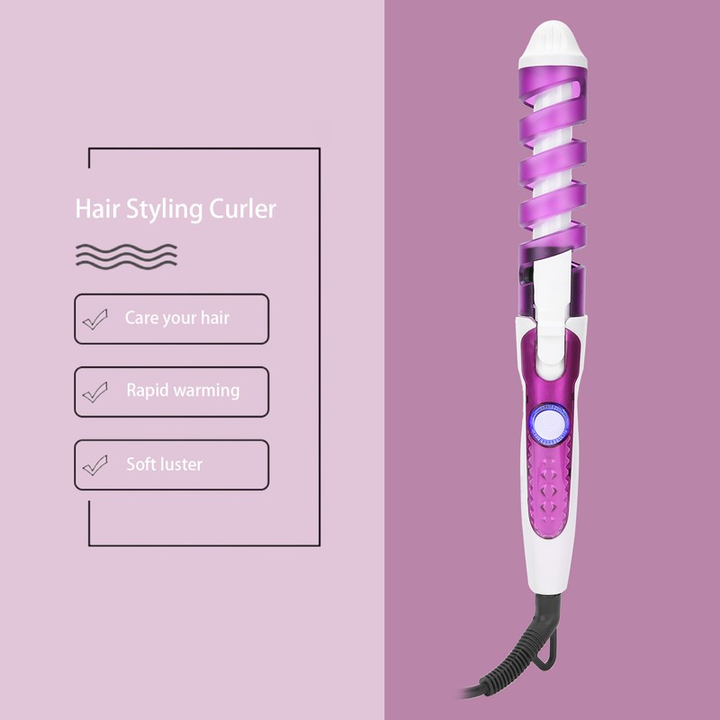 Mini Spiral Hair Curler Portable AntiScald Wavy Hair Styling Hair