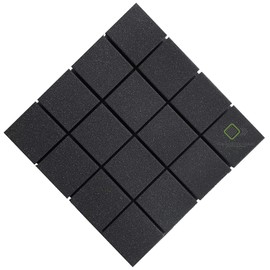 YGM Acoustic Foams Turbo Acoustic Panels, 12" X 12" X 2", 50 Density Soundproofing Studio Noise, Echo Reduction and Absorption Panels, 3D Structure (Charcoal Black) (Set of 6)