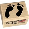 Stamps by Impression Feet, Footprints Rubber Stamp, Small (.75" x