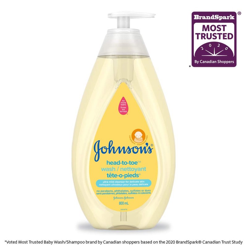 Johnson's Baby wash and shampoo for baths, head-to-toe, tear free,