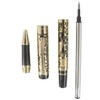 Abcsea Golden Chinese Dragon Embossed Rollerball Pen - Black