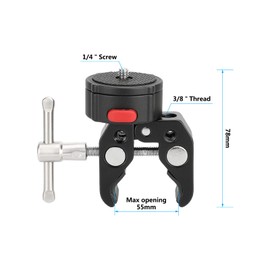 CAMVATE Super Crab Clamp with Claw Quick Release Plate for Camera Mounting - 3117