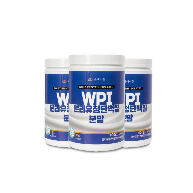 WPI 분리유청 단백질분말 400g 4+1통 WPI Isolate Whey Protein Powder