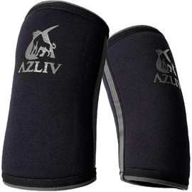 AZLIV 0.3 inch (7 mm) Elbow Sleeve, Elbow Supporter, Elbow Support, Muscle Training, Weight Training, Bench Press (Black, XL)