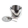 Ice Bucket with Tongs Small Home Set Stainless Steel with