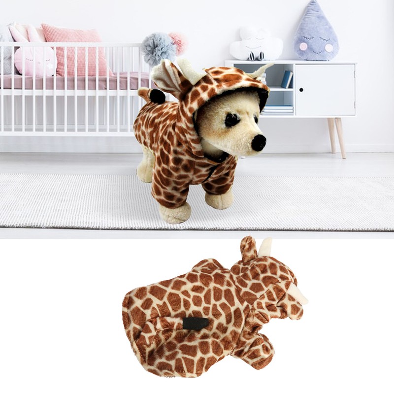 Dog Hoodie Winter Jacket Cute Fun Giraffe Design Warm Puppy