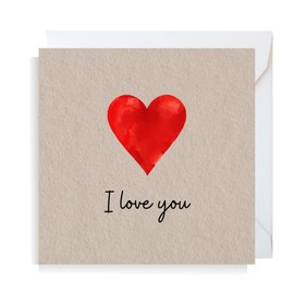 Second Ave I Love You Heart Square Valentine's Day Birthday Christmas Xmas Greetings Card