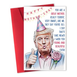 ACHICGIRL Funny Trump Mothers Day Card for Mom Grandma Wife, Happy Mothers Day Gifts for Mom, Great Mother's Day Card from Daughter Son