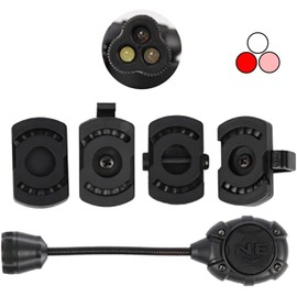 QIRUIMY Tactical MPLS3 Helmet Light,White/IR/Red Light LED Headlamp Military Safety Signal Indicators Survival Helmet Flashlight (Black)