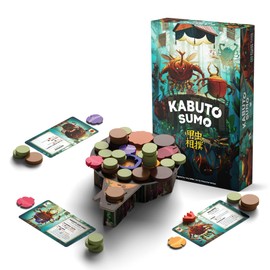 Allplay Kabuto Sumo Board Game | Family-Friendly Beetle Wrestling Strategy Game | 2-4 Players, Fast 15-20 Min Rounds, Wooden Pieces, Fun Tactical Tabletop Game