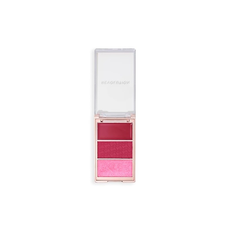 Revolution, Blush Icon Palette, Cream & Pressed Powder Blusher, Highly