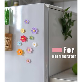 16 pcs - Cute Fridge Magnets, 3D Flower Magnets, Colourful Decorative Magnets for Office, Kitchen, Locker, School (16 pcs - Mixed Sunflowers)