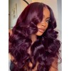 Julia Hair Black Cherry Loose Wave Wig 13x4 HD Lace