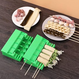 Brochette Maker, Multifonction BBQ Barbecue Meat Skewer Device Machine for Grilling Foods Kabobs can be reused Quickly Beef Meat Vegetable skewers Barbecue Tool Kitchen Gadgets, meat skewer maker