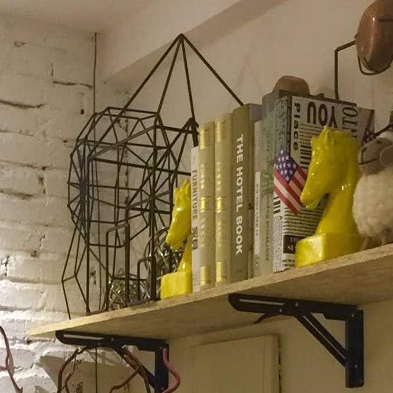 2 Pcs Folding Shelf Brackets,10 Inch Heavy Duty Shelf Brackets,Collapsible