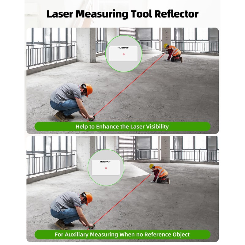 Huepar Professional Dual Laser Measuring Tool 393ft, Rechargeable Bilateral Laser