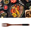 Wooden Dinner Fork, 8.9 inch Japanese Style Reusable Solid Wooden
