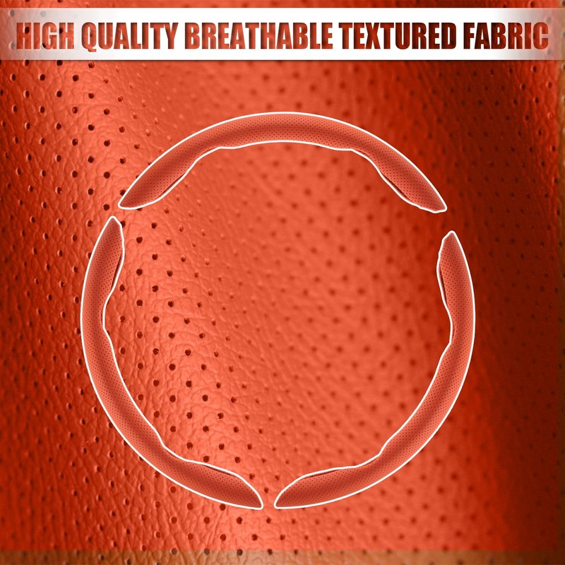 Amiss Car Nappa Leather Steering Wheel Cover, Car Interior Accessories,
