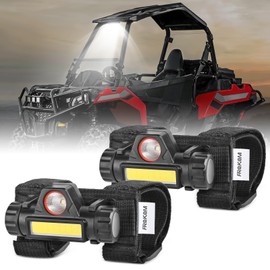 Frokom UTV Dome Light, Roll Bar Cage Mount Interior Lights, Rechargeable UTV Cage Roof Lights, for Polaris RZR Can-Am Yamaha Talon Kawasaki Arctic Cat Golf Cart for 1.5-2.0 inches 2-Pack