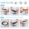 Collapsible Bucket-10L (2.6 Gallon) Bucket for Cleaning with Handle-Folding Foldable