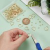 CREATCABIN 96pcs Brass Earring Making Kit 18K Gold Plated Leverback