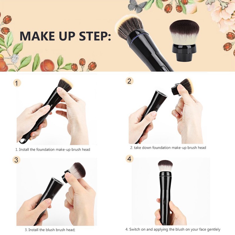Electric Makeup Brush Automatic Rotating Makeup Brush With Foundation &