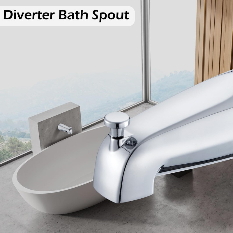 Wintap Slip-on Tub Spout with Diverter, Compatible with 1/2 Inch