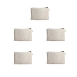 YONBEN Zipper Pouch Storage Bag Simple and Stylish Women's Cosmetic and Travel Bag, Beige-basic-5, Simple