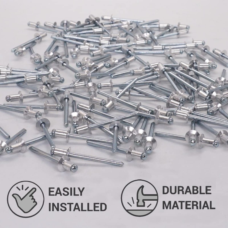 SKIR'CO (50 pcs) Countersunk Aluminium Blind Rivets 4.8 x 8