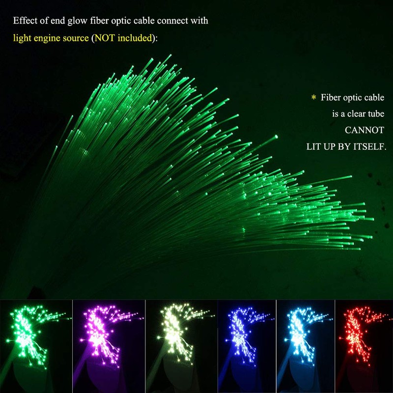 AKEPO PMMA END Glow Fiber Optic Light Cable 100pcs Ф0.03in(0.75mm)