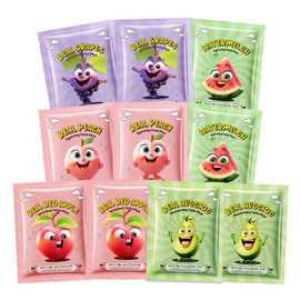 AOAZXBB 10 PCS Kids Face Mask Spa Party Fruit Face Masks for Kids, Moisturizing Facial Mask Skincare Set,Birthday Christmas Gifts for Teen Girls-Set 03