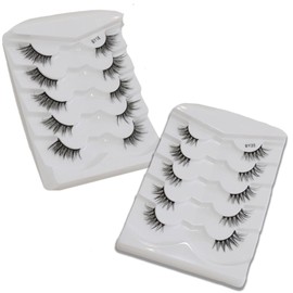 Premium Mink Eyelashes – 100% Real Fur, Reusable & Lightweight False Lashes for Natural Glam Look – Strip Lashes for Women (Natural lashes and half lashes)