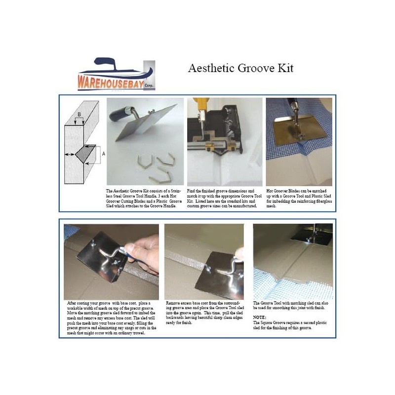 Aesthetic Groove Tool Kits for EIFS (1-1/2" Wide x 3/4"