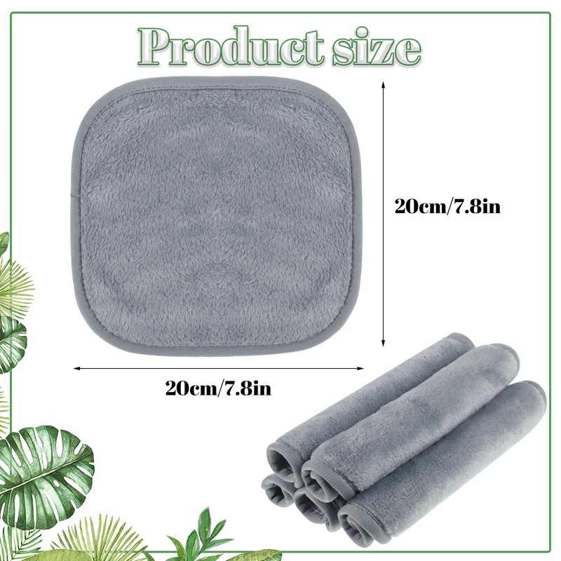 5 Pack Make Up Remover Cloth, 7.87 * 7.87in Flannel
