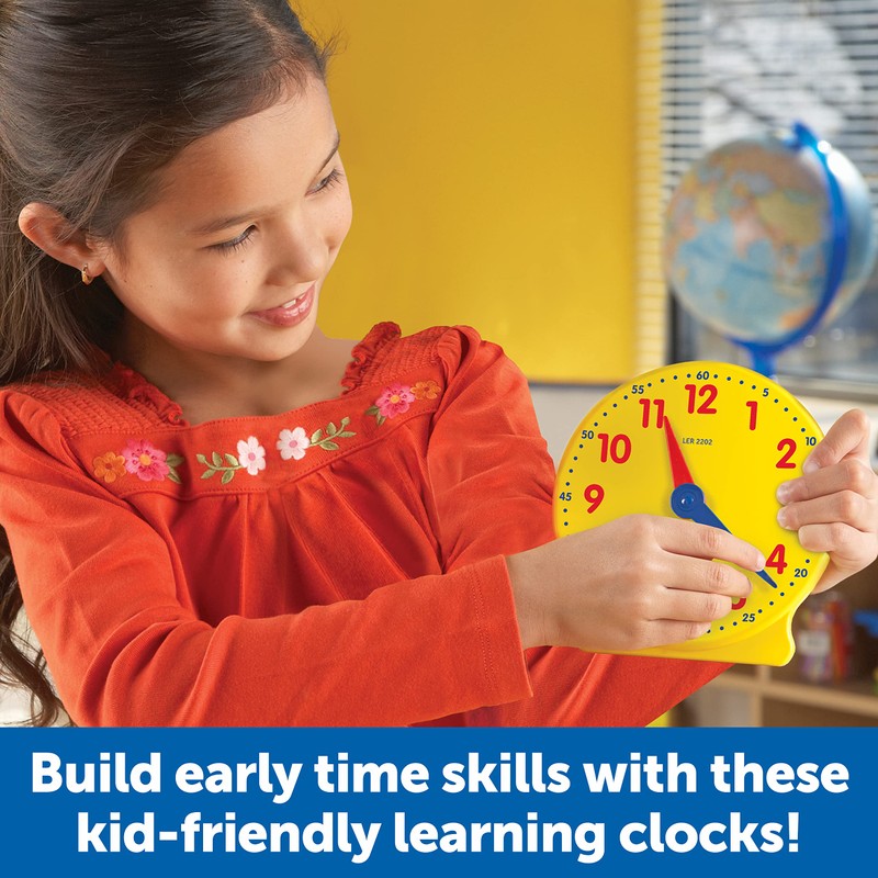 Learning Resources Classroom Clock Kit - Preschool Must Have, Teaching