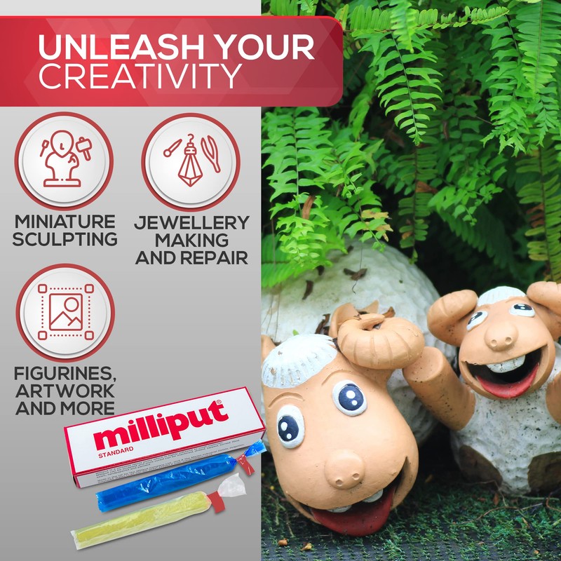 Milliput Epoxy Putty 10 Piece Set, Standard Color - with