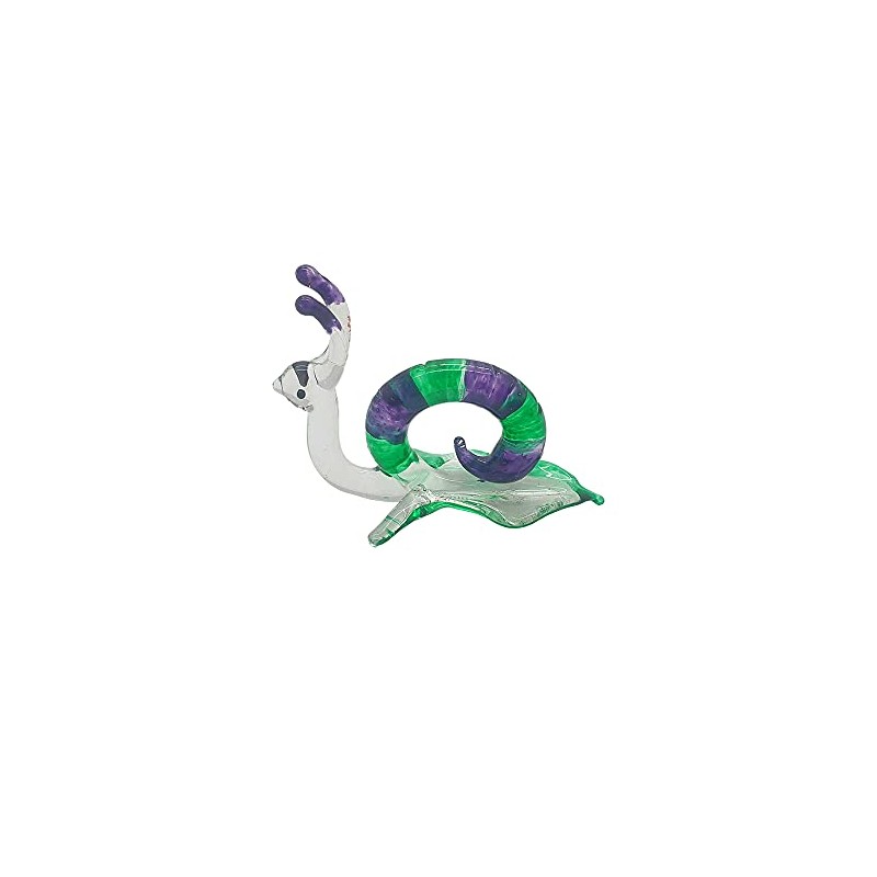 VIE Naturals Hand Blown Glass Sculpture, Snail