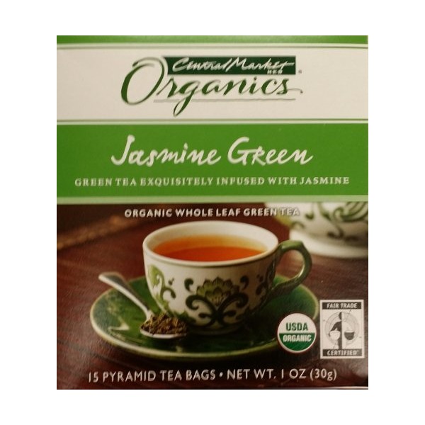 Central Market Organics Tea, 15 Bags (Pack of 2) (Jasmine Green)