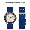 WOCCI 22mm Nylon Watch Strap for Men, Double Holes Silky