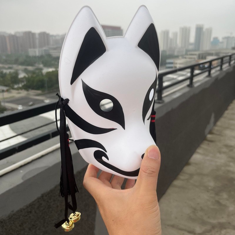 【§ｐｏｄｒｅｓｕｍ＼柚梦夏】 Fox Cosplay Mask for Christmas Masquerade, Japanese Kisenukiya (B-2)