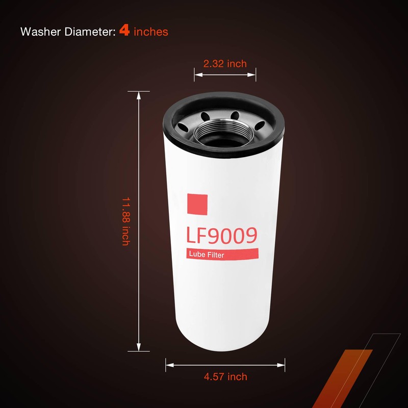 LF9009 Oil/Lube Filter Compatible With Cummins ISC 8.3L ISL/QSL 9.0L