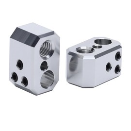 2pcs Aluminum Block Hotend Heaterblock Compatible with Prusa I3 MK4 MK3.9 XL Project Nextruder Hotend Heating Block Accessories Parts (HeatBlock)