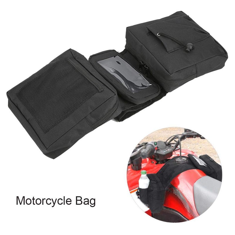 Keenso Motorcycle Tank Saddlebag, Universal Snowmobiles Storage Pack ATV Fender