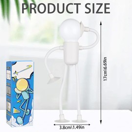 YOUYIKE Changeable Shape Funny Sportsman Night Light, Funny Sportsman Night Light, Suction Cup Bendable Desk Lamp, Mini Bedroom Children's Room Decoration Boys Girls
