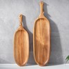2PCS Wooden Tray Wood Serving Tray with Handle Large Serving