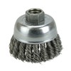 Weiler 13286 2-3/4" Single Row Knot Wire Cup Brush, .020"
